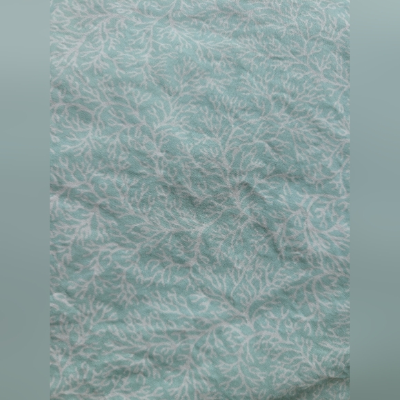 Martha Stewart Pima Cotton QUEEN duvet cover and 4 pillowcases seafoam - Picture 2 of 6